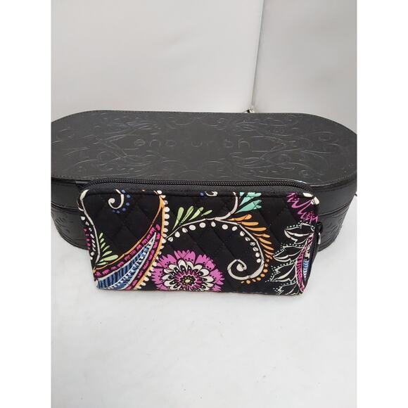 Vera Bradley Wallet Zip Around Paisley Black multi colored New - Picture 2 of 4